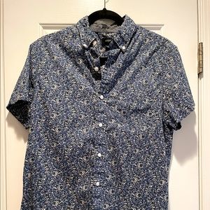 J.Crew Floral Short-Sleeve Button-Down Shirt